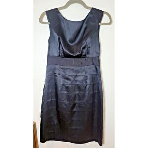 Monsoon LBD Black Silk Cocktail Dress SZ 6 NEW Party Event Wedding Quiet Luxury